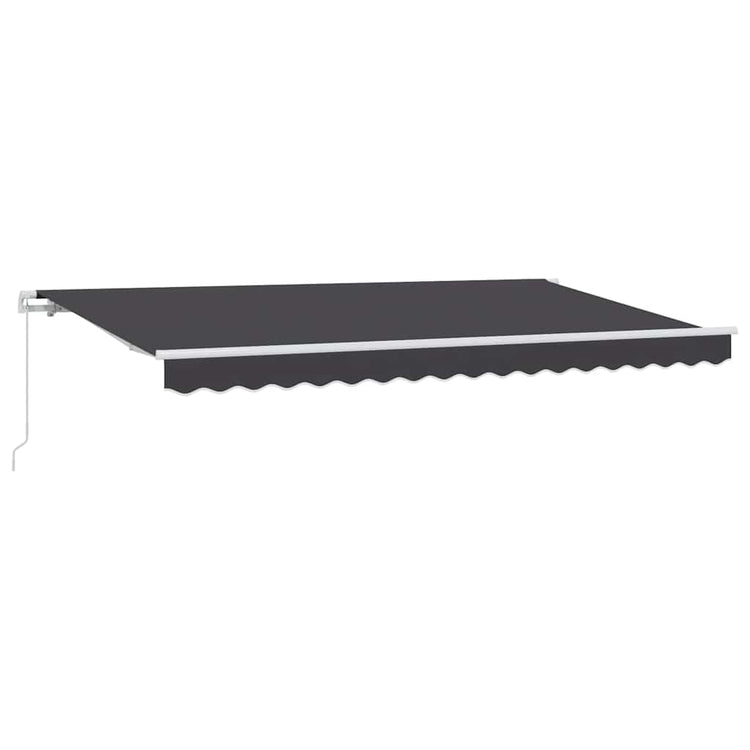 Vidaxl uitschuifbare luifel antraciet 400 x 200 cm stof