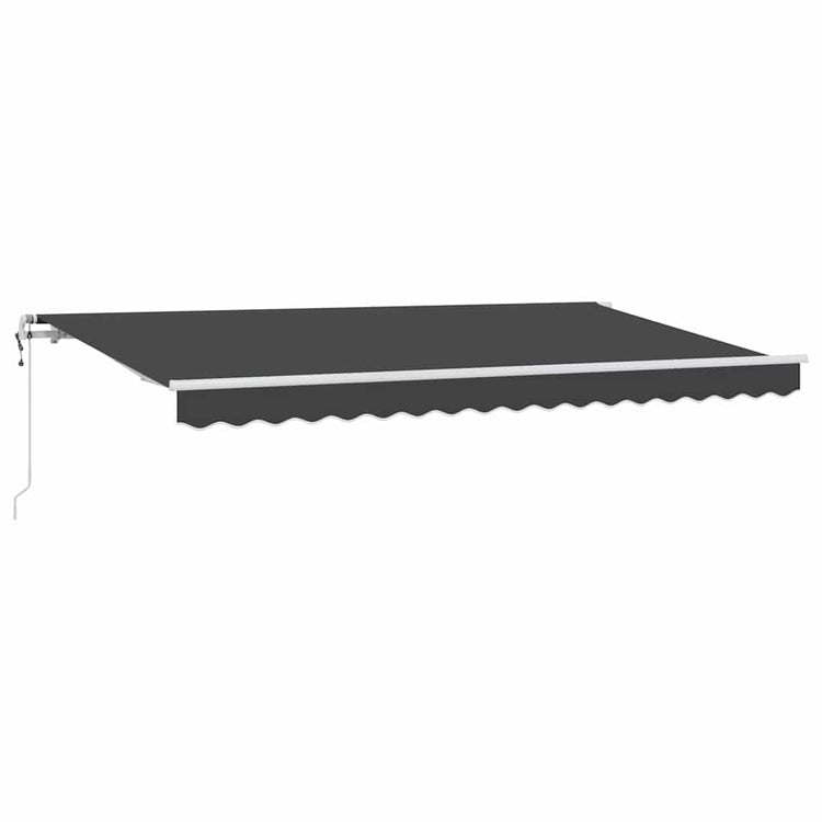 Vidaxl uitschuifbare luifel antraciet 400 x 200 cm stof