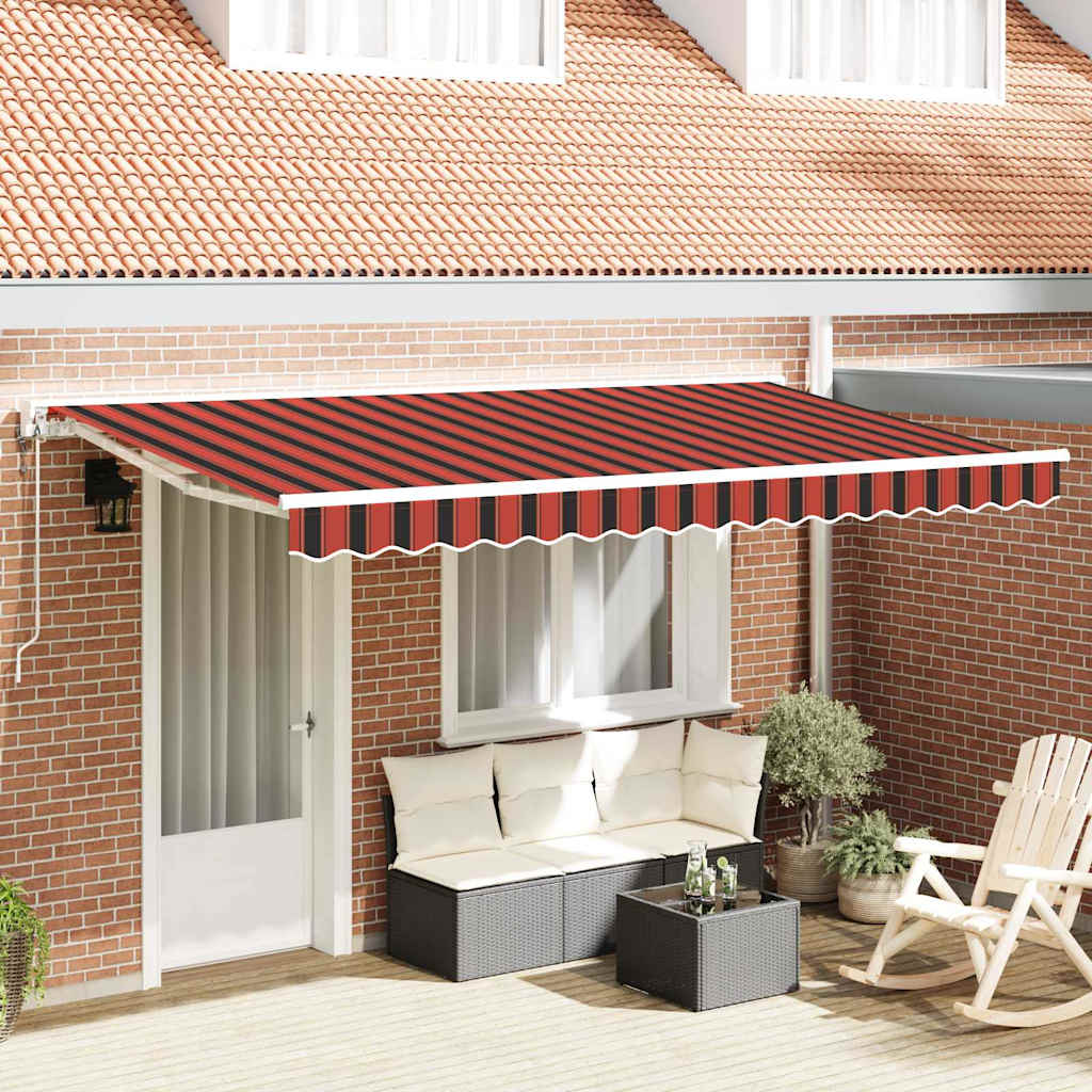 Vidaxl inklapbaar zonnescherm oranje en zwart 400 x 200 cm