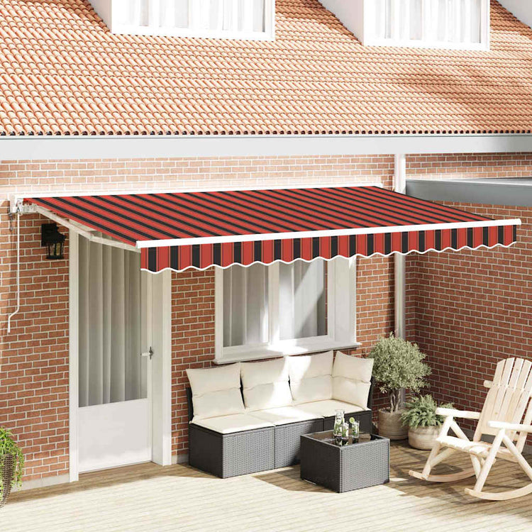 Vidaxl inklapbaar zonnescherm oranje en zwart 400 x 200 cm