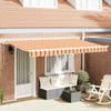 Vidaxl inklapbaar zonnescherm geel 400 x 200 cm stof