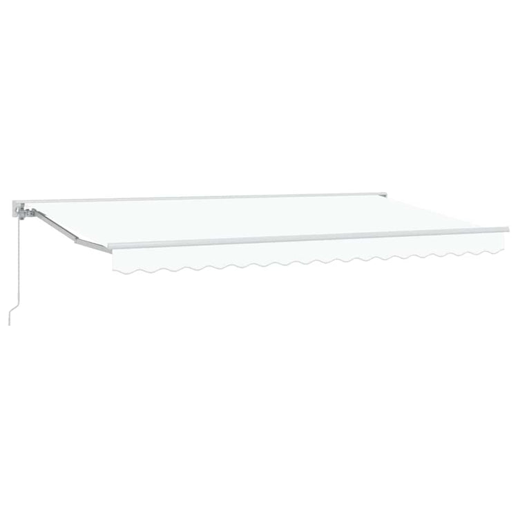 Vidaxl inklapbaar zonnescherm wit 400 x 200 cm polyester en metaal