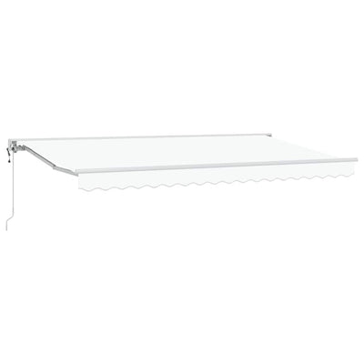Vidaxl inklapbaar zonnescherm wit 400 x 200 cm polyester en metaal