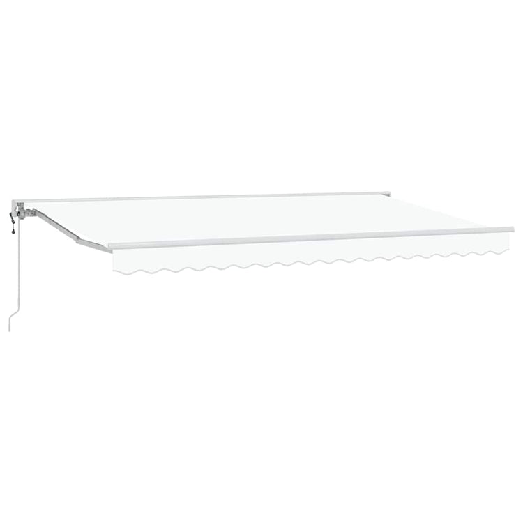 Vidaxl inklapbaar zonnescherm wit 400 x 200 cm polyester en metaal