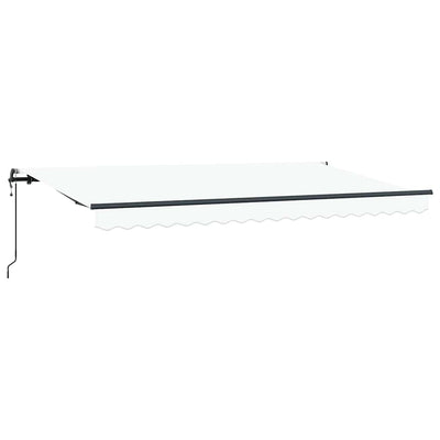 Vidaxl inklapbaar zonnescherm wit 400 x 200 cm stof