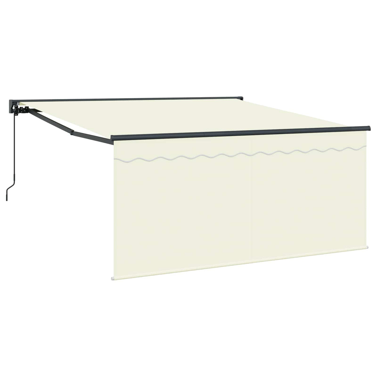 Vidaxl uitschuifbare luifel crème 300 x 250 cm polyester en aluminium