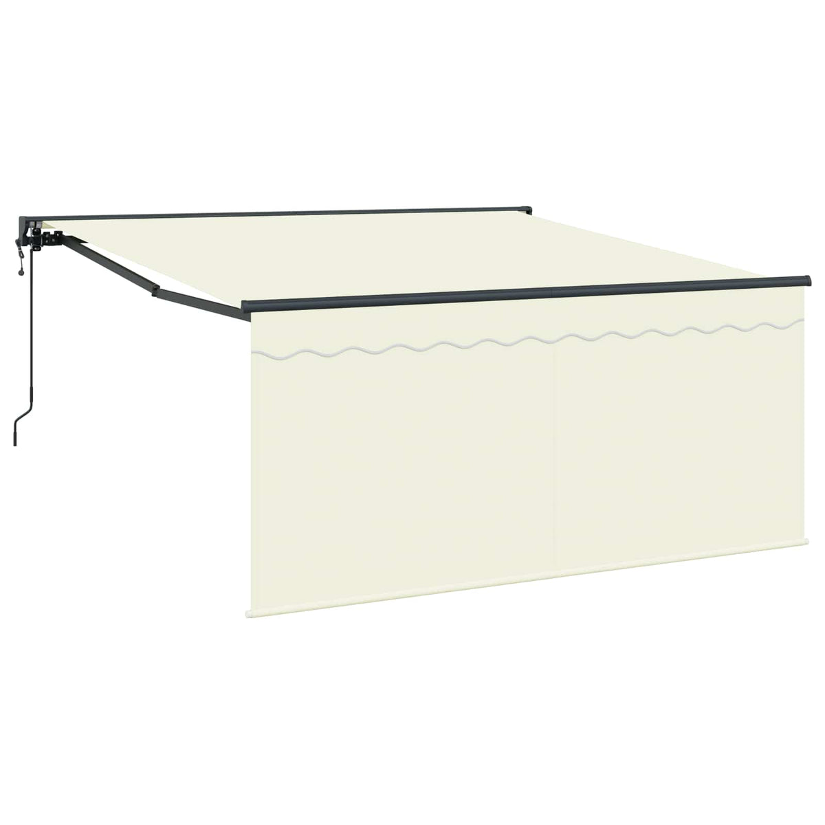 Vidaxl uitschuifbare luifel crème 300 x 250 cm polyester en aluminium