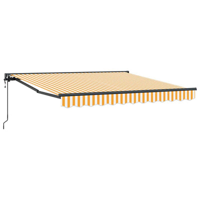 Vidaxl inklapbaar zonnescherm geel en wit 300 x 250 cm