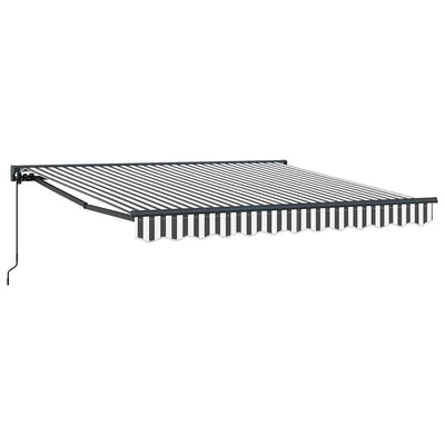 Vidaxl inklapbaar zonnescherm antraciet en wit 300 x 250 cm