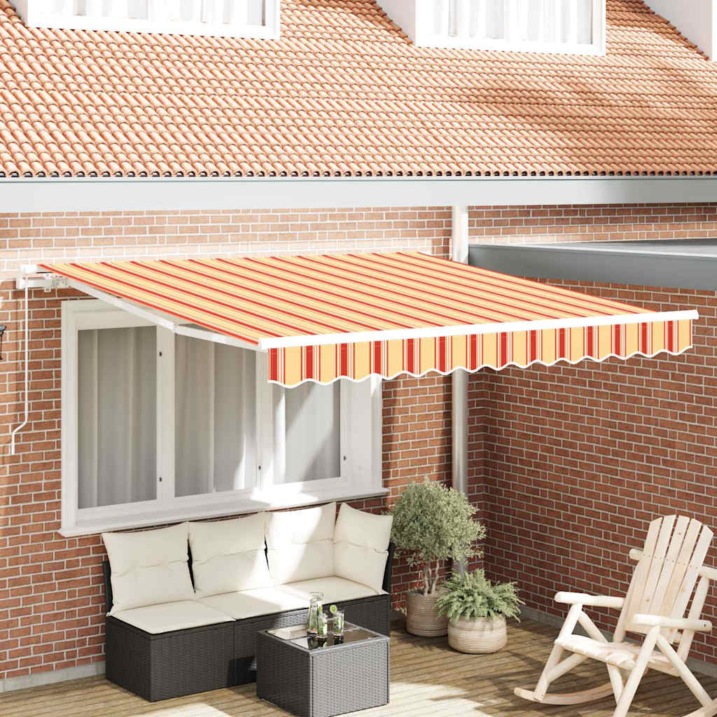 Vidaxl uitschuifbare luifel geel en oranje 300 x 250 cm