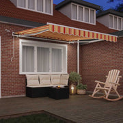 Vidaxl uitschuifbare luifel geel en oranje 300 x 250 cm polyester - afbeelding 3