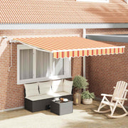 Vidaxl uitschuifbare luifel geel en oranje 300 x 250 cm polyester - afbeelding 1