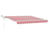 Vidaxl inklapbaar zonnescherm rood en wit 300 x 250 cm