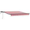 Vidaxl inklapbaar zonnescherm rood en wit 300 x 250 cm stof