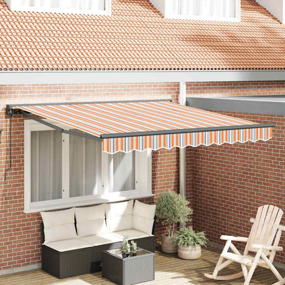 Vidaxl inklapbaar zonnescherm blauw en oranje 300 x 250 cm