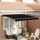 Vidaxl uitschuifbare luifel zwart 300 x 250 cm polyester en aluminium