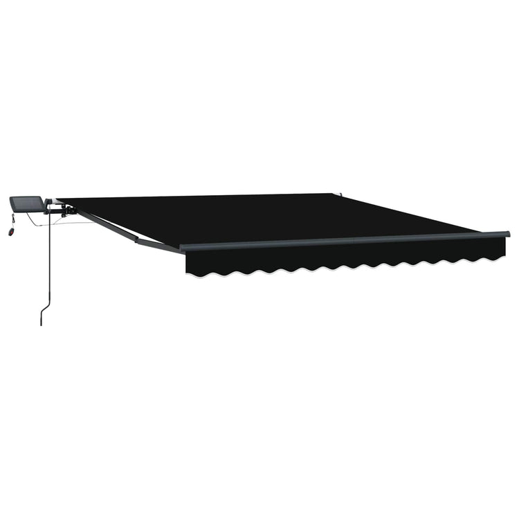 Vidaxl uitschuifbare luifel zwart 300 x 250 cm stof en aluminium