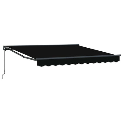 Vidaxl inklapbaar zonnescherm zwart 300 x 250 cm polyester en metaal