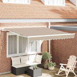 Vidaxl uitschuifbare luifel beige 300 x 250 cm stof en aluminium - afbeelding 1