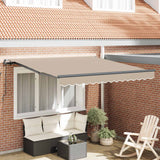 Vidaxl uitschuifbare luifel beige 300 x 250 cm polyester en aluminium - afbeelding 1