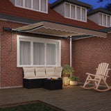 Vidaxl uitschuifbare luifel beige 300 x 250 cm stof en aluminium - afbeelding 3