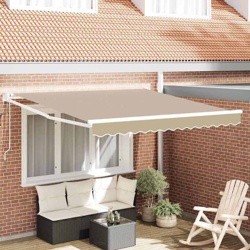 Vidaxl uitschuifbare luifel beige 300 x 250 x 165 cm