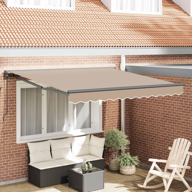 Vidaxl zijde frame beige 300 x 250 cm polyester met pu-coating