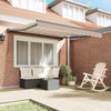 Vidaxl inklapbaar zonnescherm beige 300 x 250 cm polyester en metaal