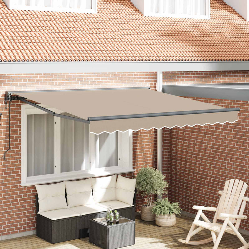 Vidaxl zijde frame beige 300 x 250 cm polyester met pu-coating