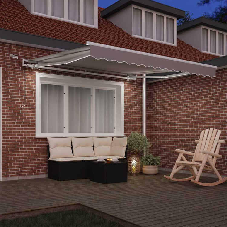 Vidaxl uitschuifbare luifel lichtgrijs 300 x 250 cm polyester