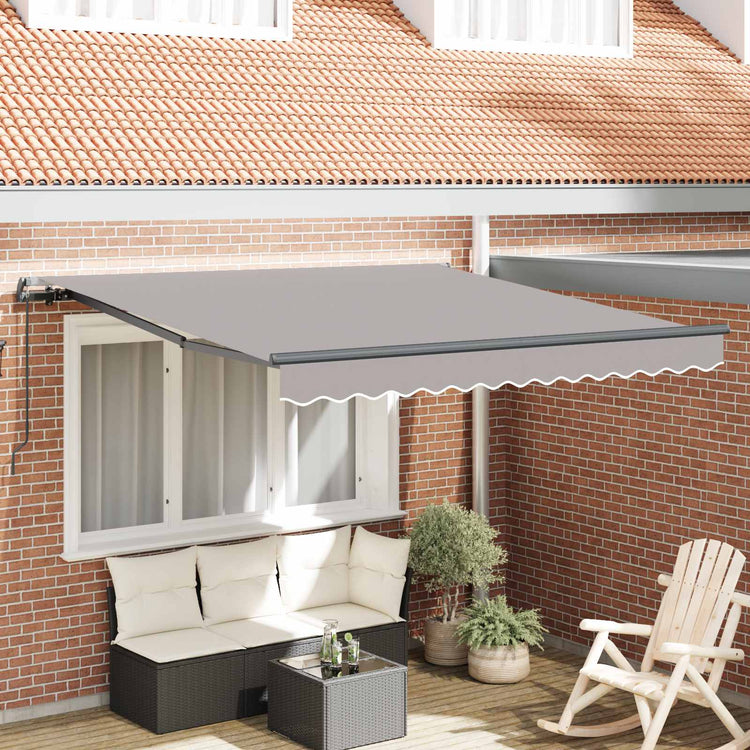Vidaxl uitschuifbare luifel lichtgrijs 300 x 250 cm