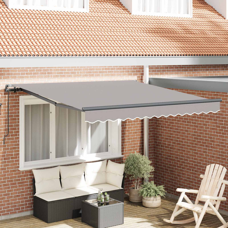 Vidaxl uitschuifbare luifel lichtgrijs 300 x 250 cm