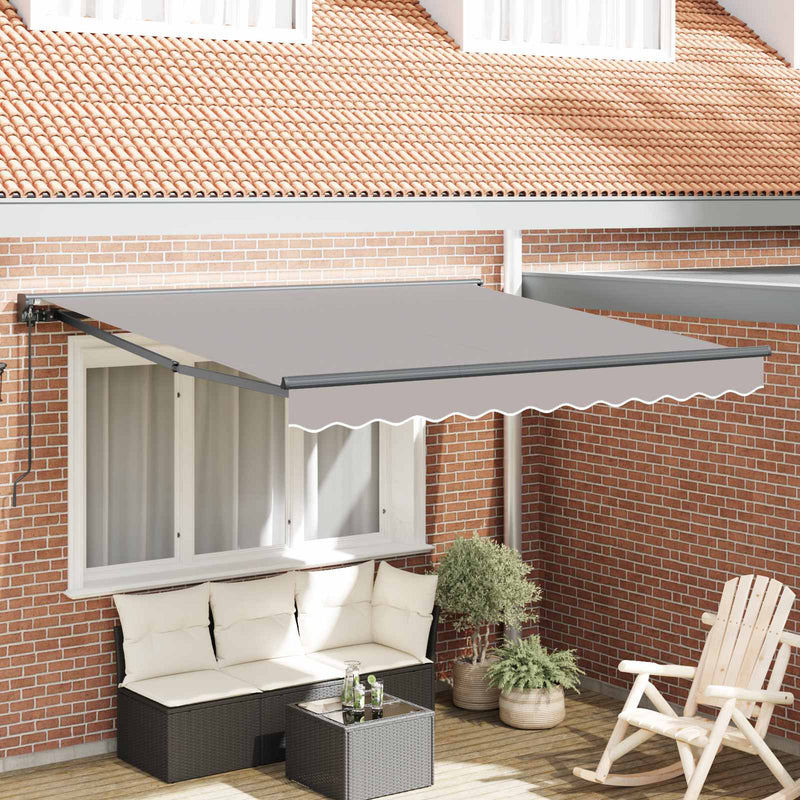 Vidaxl zijde frame lichtgrijs 300 x 250 cm polyester met pu-coating
