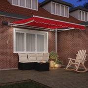 Vidaxl uitschuifbare luifel rood 300 x 250 cm stof en aluminium - afbeelding 3