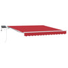 Vidaxl inklapbaar zonnescherm rood 300 x 250 cm stof en staal
