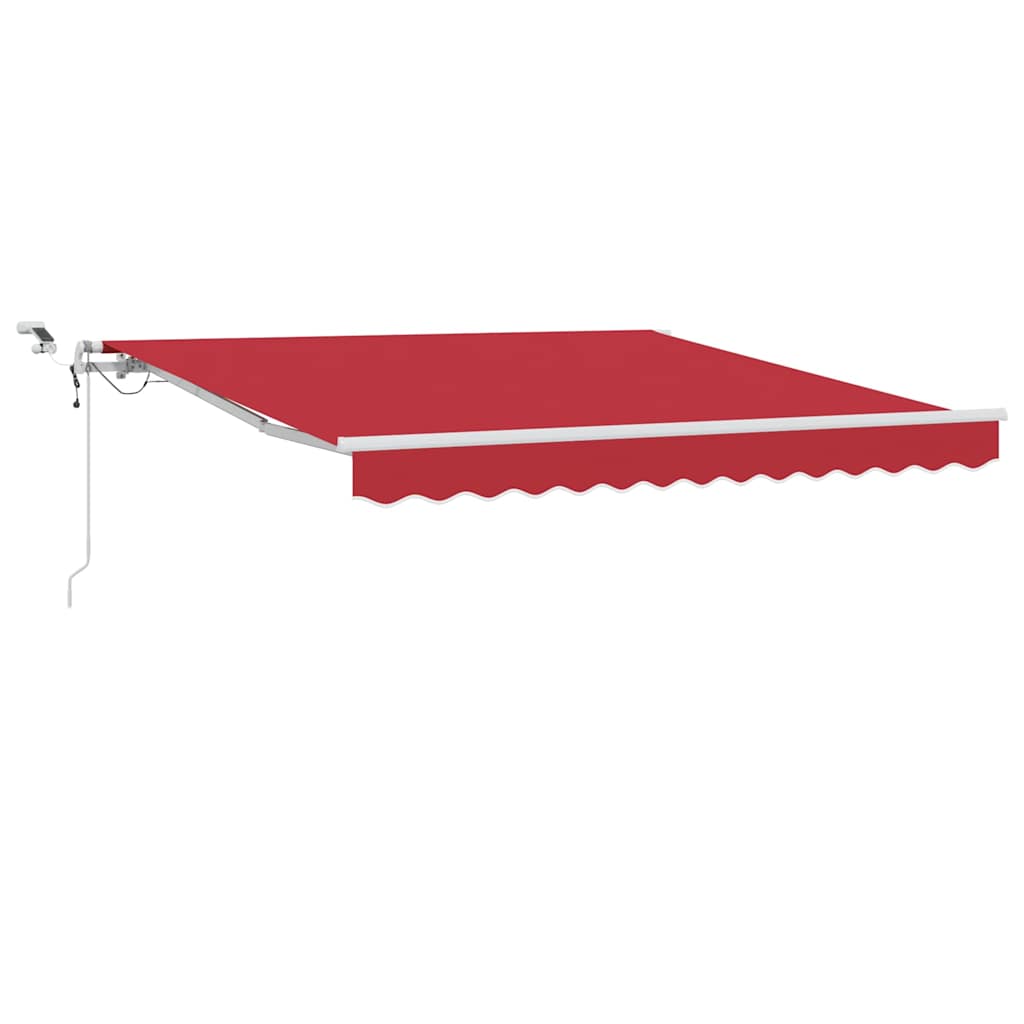 Vidaxl inklapbaar zonnescherm rood 300 x 250 cm polyester en metaal