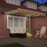 Vidaxl uitschuifbare luifel groen en geel 300 x 250 cm - afbeelding 3