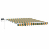 Vidaxl uitschuifbare luifel groen en geel 300 x 250 cm - afbeelding 2