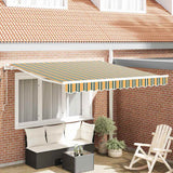 Vidaxl uitschuifbare luifel groen en geel 300 x 250 cm - afbeelding 1