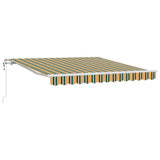Vidaxl uitschuifbare luifel groen en geel 300 x 250 cm - afbeelding 2