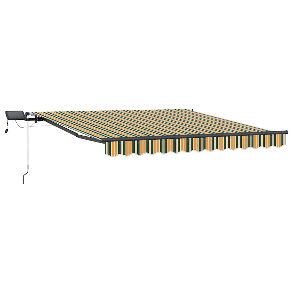 Vidaxl inklapbaar zonnescherm groen en geel 300 x 250 cm stof