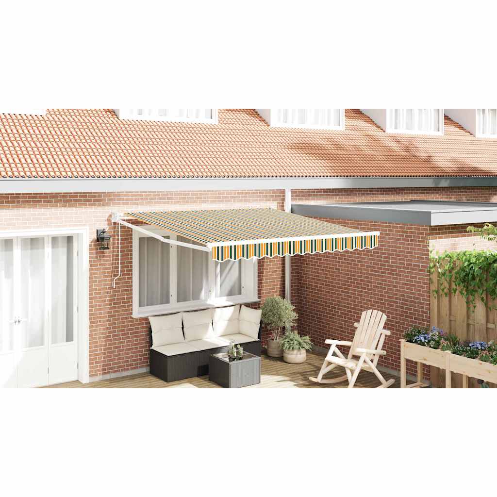 Vidaxl markies groen en geel 300 x 250 x 165 cm polyester