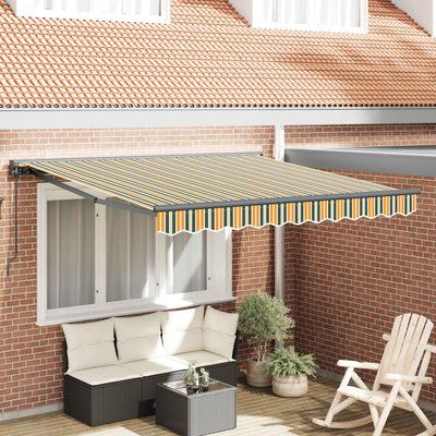 Vidaxl zijde frame groen en geel 300 x 250 cm polyester met pu-coating