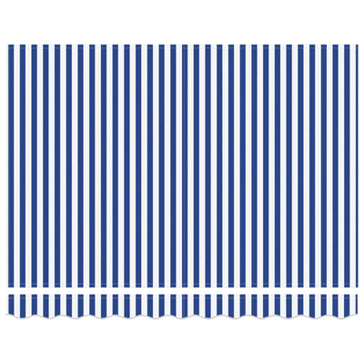 Vidaxl inklapbaar zonnescherm blauw en wit 350 x 250 cm