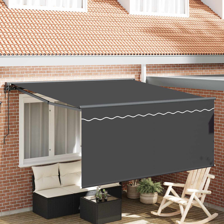 Vidaxl uitschuifbare luifel antraciet 350 x 250 cm