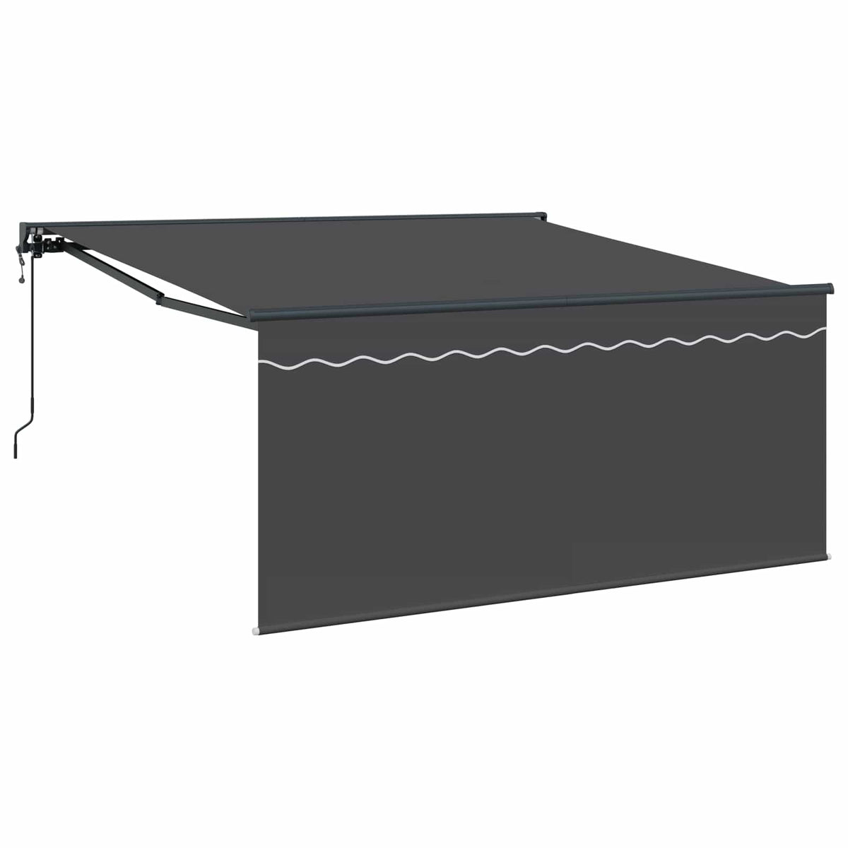 Vidaxl uitschuifbare luifel antraciet 350 x 250 cm