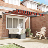 Vidaxl uitschuifbare luifel rood en zwart 350 x 250 x 165 cm - afbeelding 3