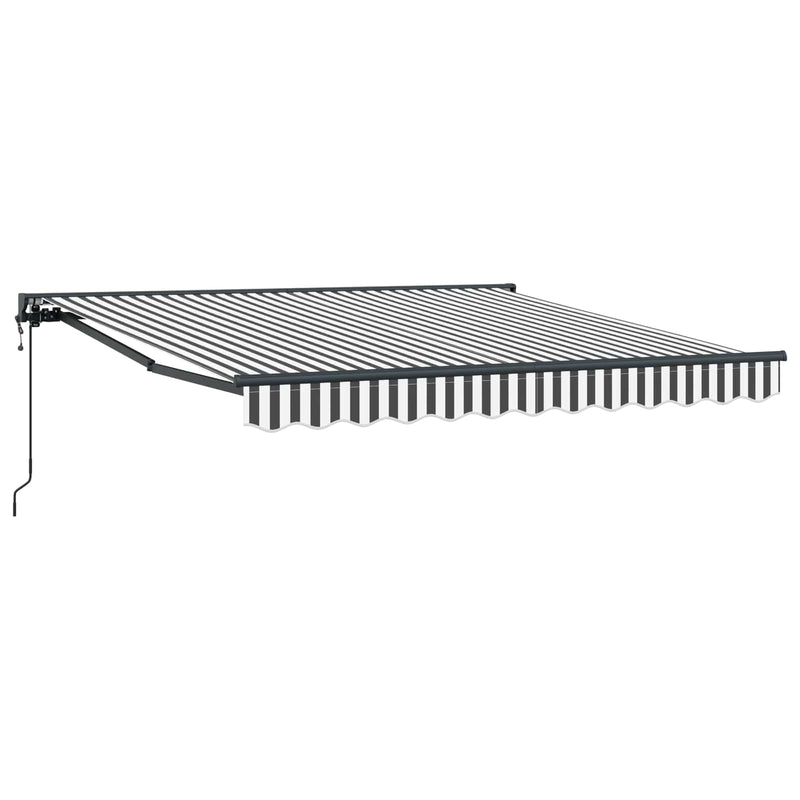 Vidaxl inklapbaar zonnescherm antraciet en wit 350 x 250 cm