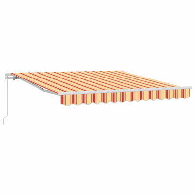 Vidaxl uitschuifbare luifel geel en oranje 350 x 250 x 165 cm