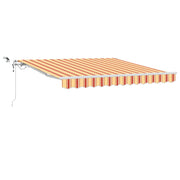 Vidaxl uitschuifbare luifel geel en oranje 350 x 250 cm polyester - afbeelding 2